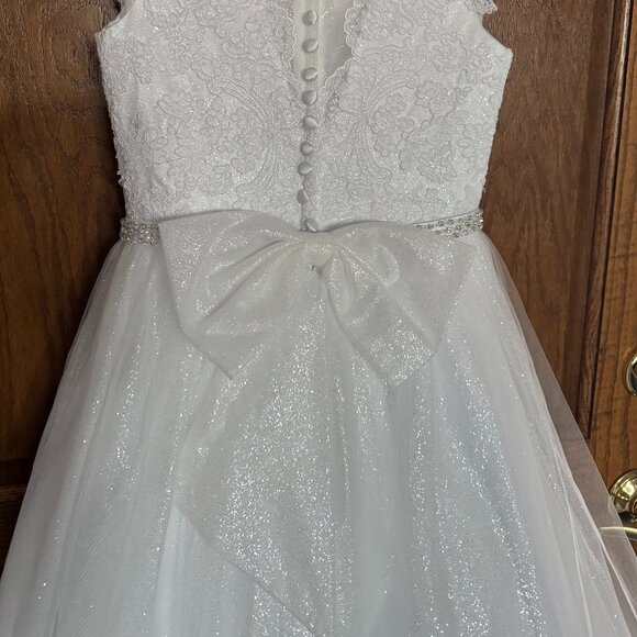 First Communion / Jr. Bridesmaid -Joan Calabrese Tulle Dress - Size 7 - … - Picture 14 of 15